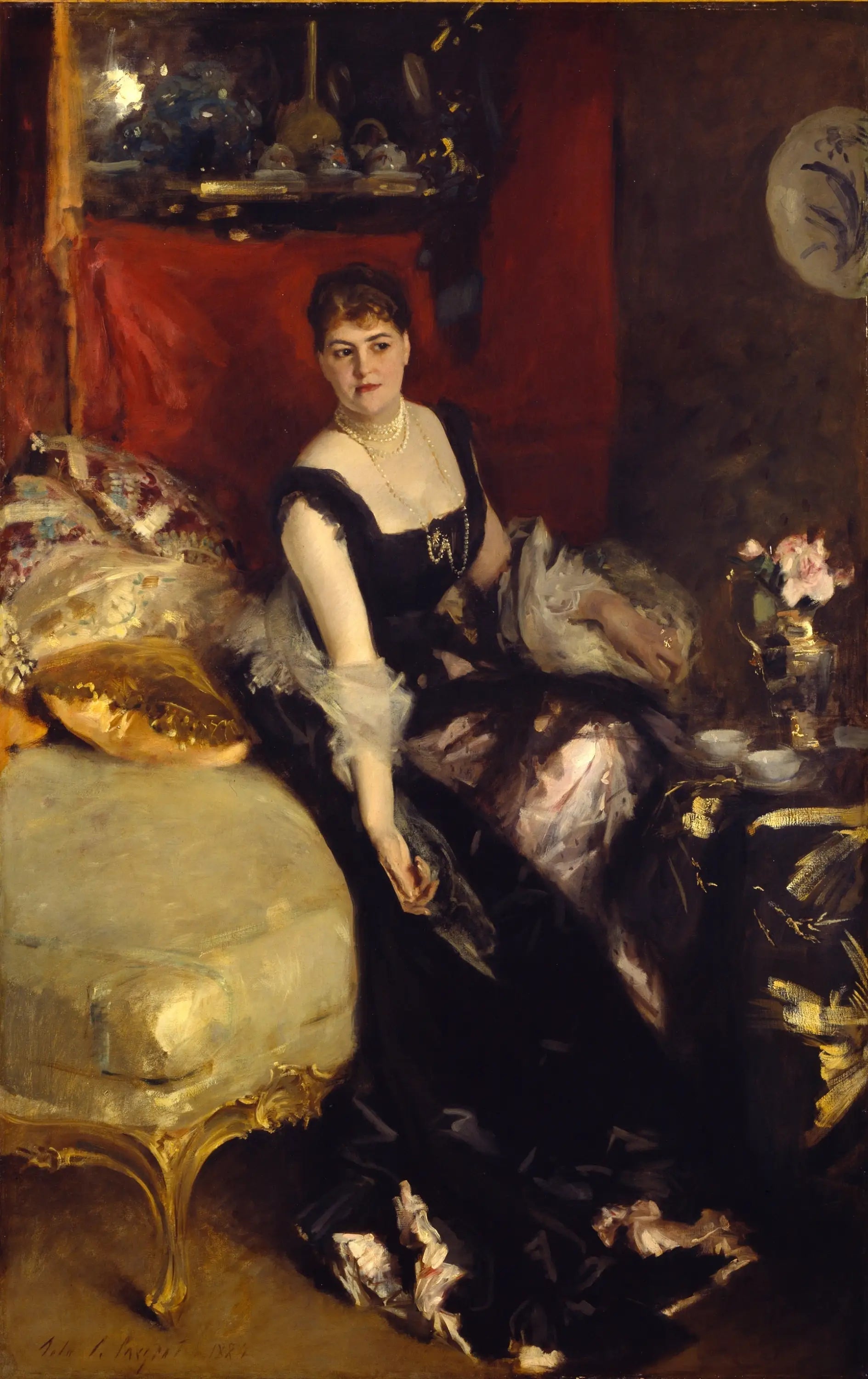 Mme Kate A. Moore - John Singer Sargent image 1 tableau peint à l’huile sur toile