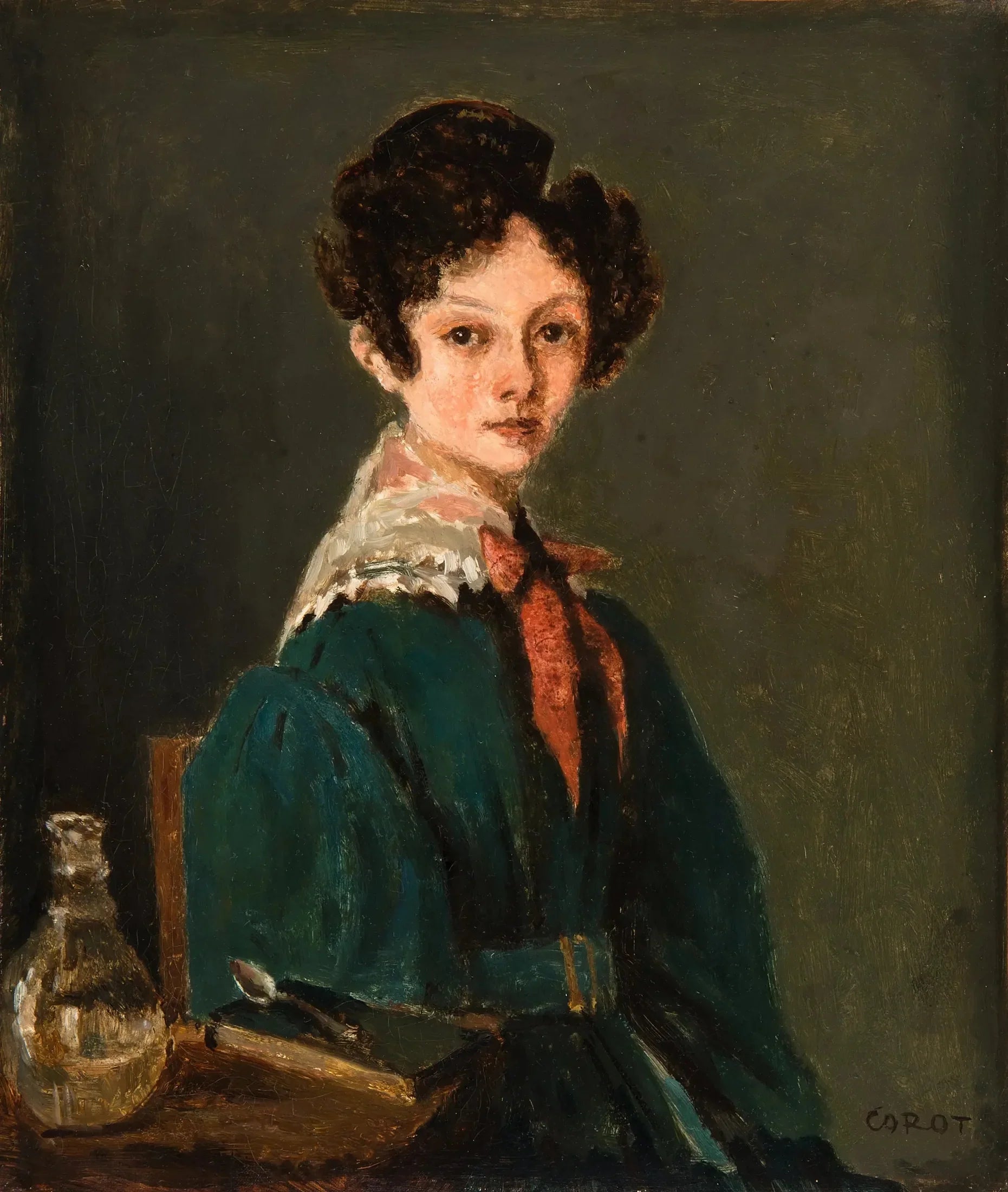 Mme Lemaistre, née Blanche Sennegon, nièce de Corot (Mme Lemaistre, née Blanche Sennegon, nièce de Corot) - Jean-Baptiste Camille Corot image 1 reproduction artisanale de tableau