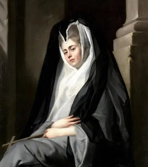 Mme Mary Robinson dans le personnage d'une nonne - John Singleton Copley image 1 tableau peint à l’huile sur toile