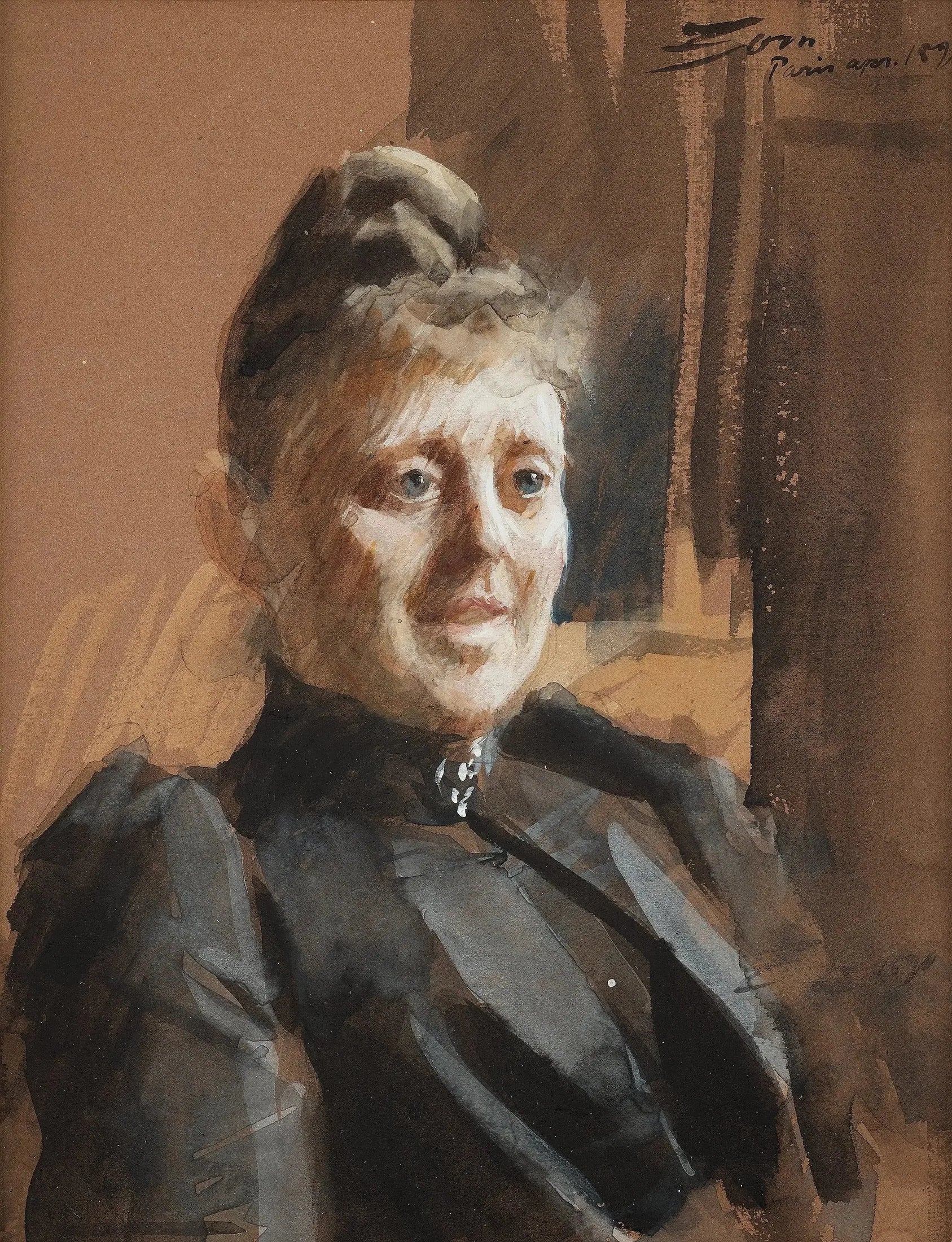 Mme Matilda Klingspor - Anders Zorn image 1 reproduction artisanale de tableau