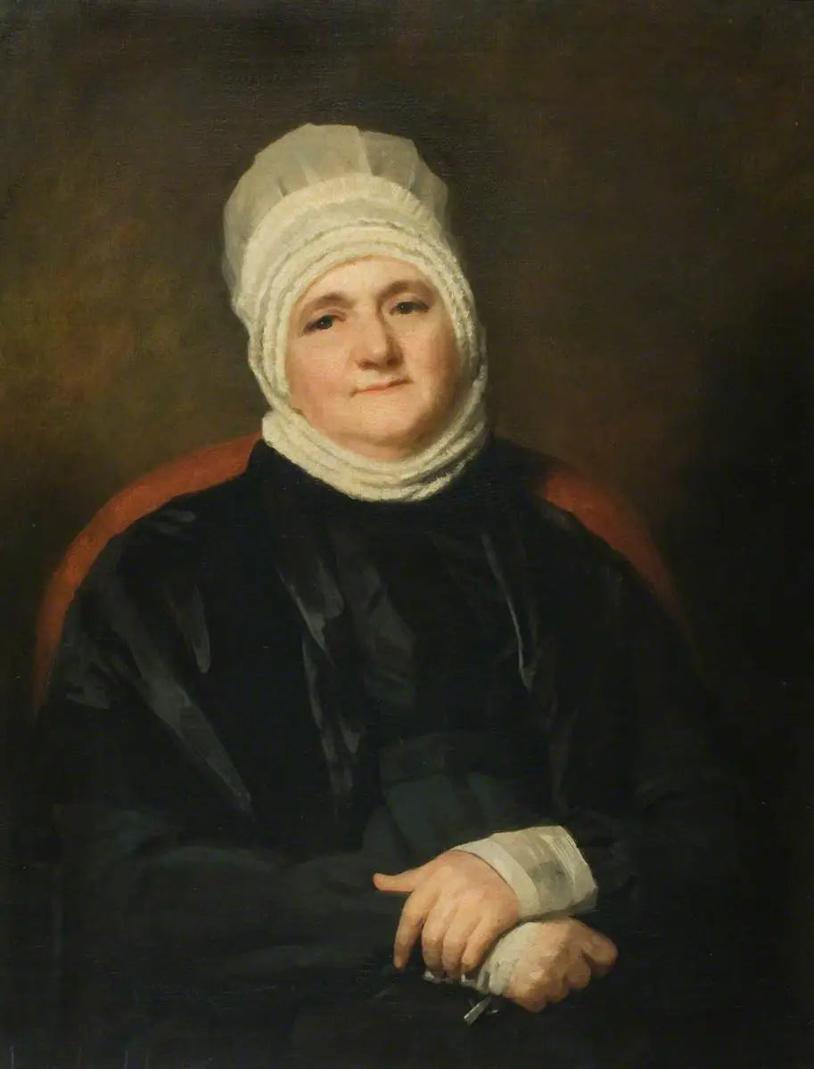 Mme Moir de Leckie (1746–1823) (née Anne, 3e fille de Charles Stewart d'Ardshiel) - Henry Raeburn image 1 copie de tableau peinte à la main