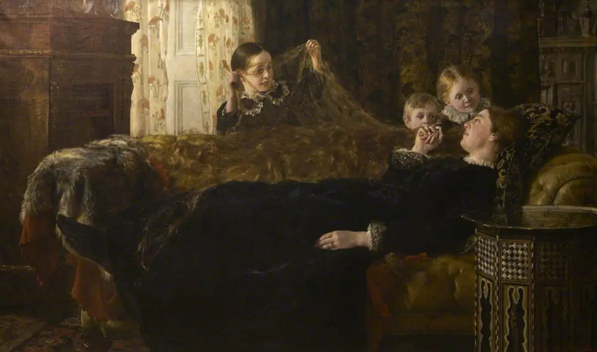 Mme Mortimer Collier et sa famille - John Collier image 1 reproduction de peinture à l’huile