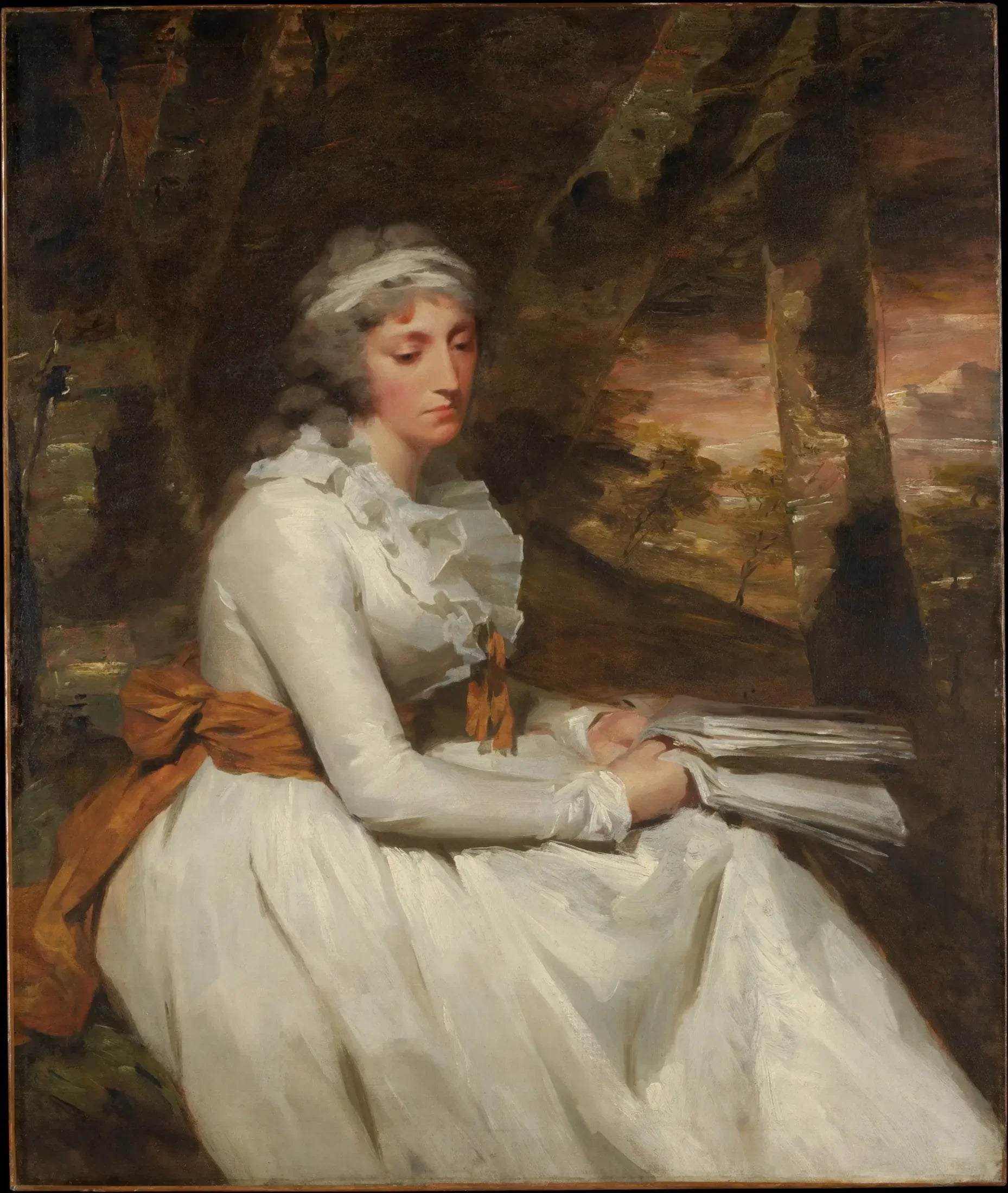 Mme Richard Alexander Oswald (Louisa Johnston, ?née vers 1760, décédée en 1797) - Henry Raeburn image 1 reproduction de peinture à l’huile