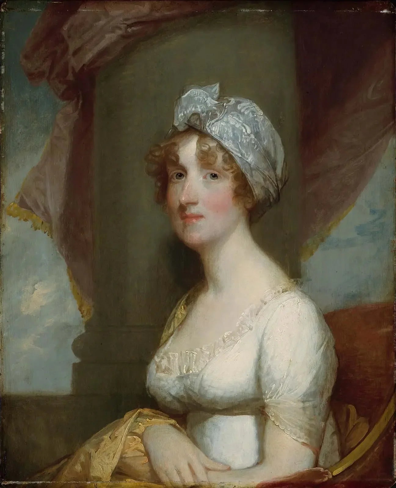 Mme Thomas Bartlett (Hannah Gray Wilson) - Gilbert Stuart image 1 tableau peint à l’huile sur toile