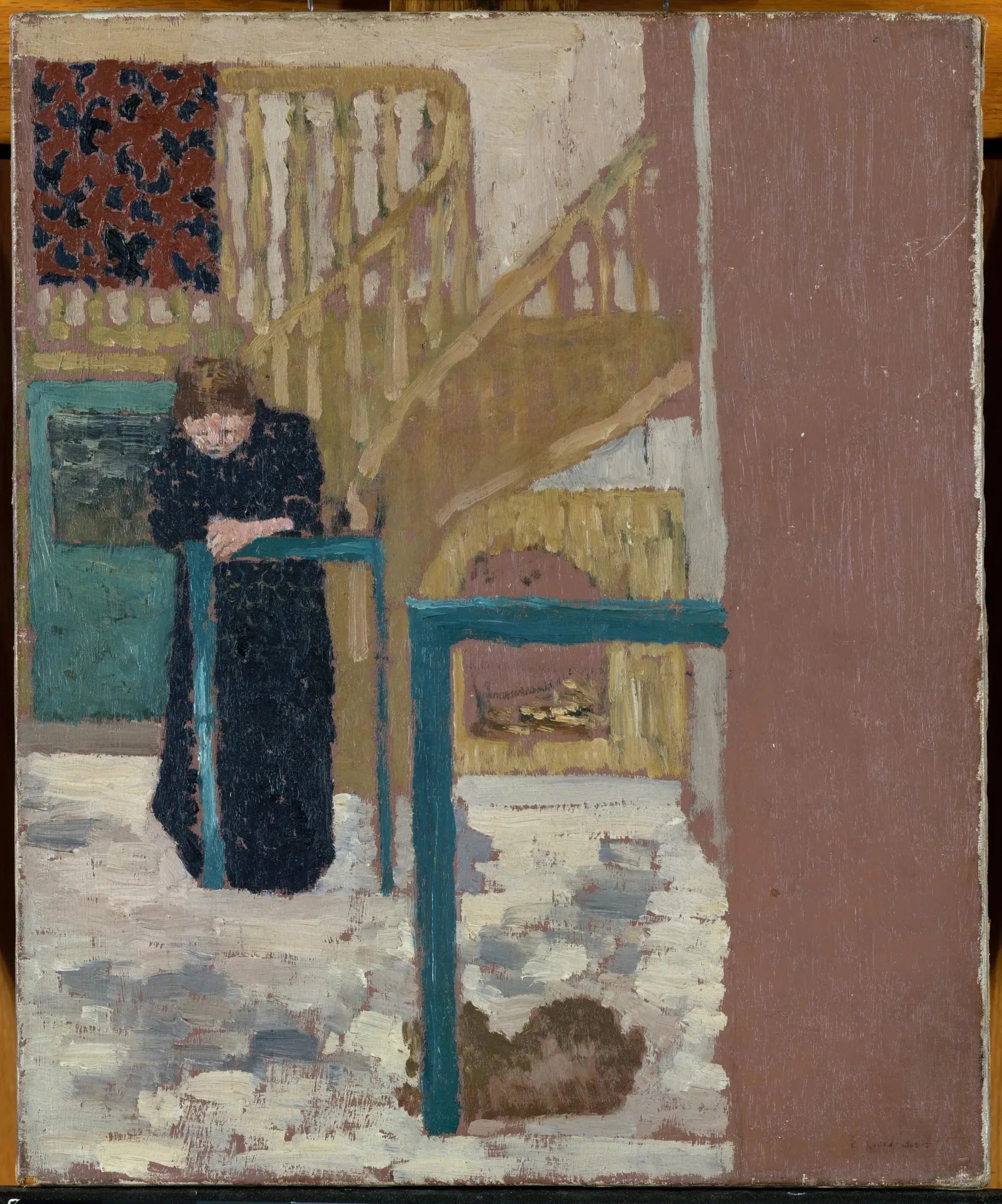 Mme Vuillard dans l'atelier d'un scénographe - Édouard Vuillard image 1 copie peinte à la main à l’huile