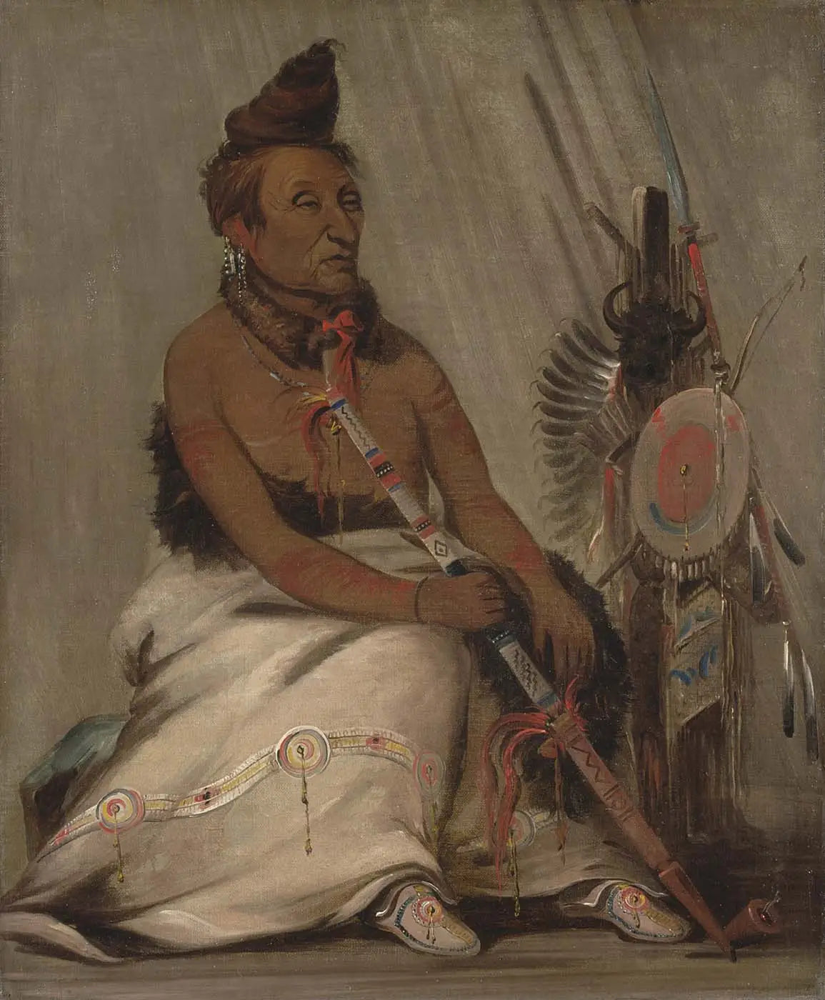 Mocassin noir, Chef - George Catlin image 1 reproduction d’œuvre d’art à l’huile