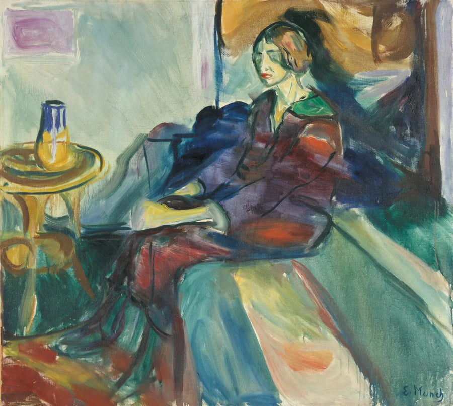 Modèle assis sur le canapé - Edvard Munch