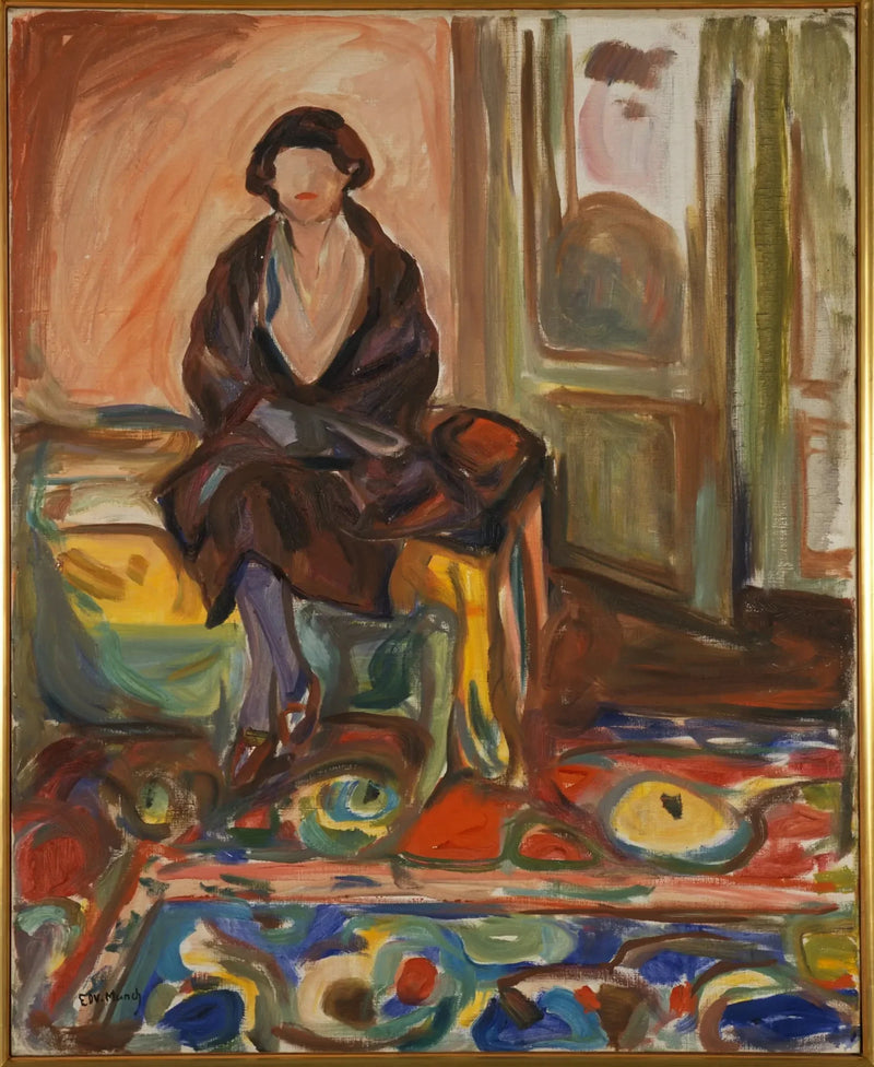 Modèle assis sur le canapé - Edvard Munch