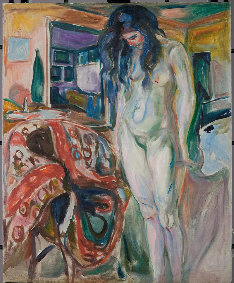 Modèle près de la chaise en osier - Edvard Munch