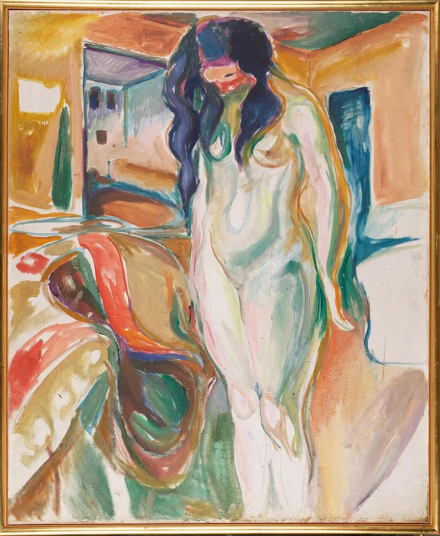 Modèle près de la chaise en osier - Edvard Munch