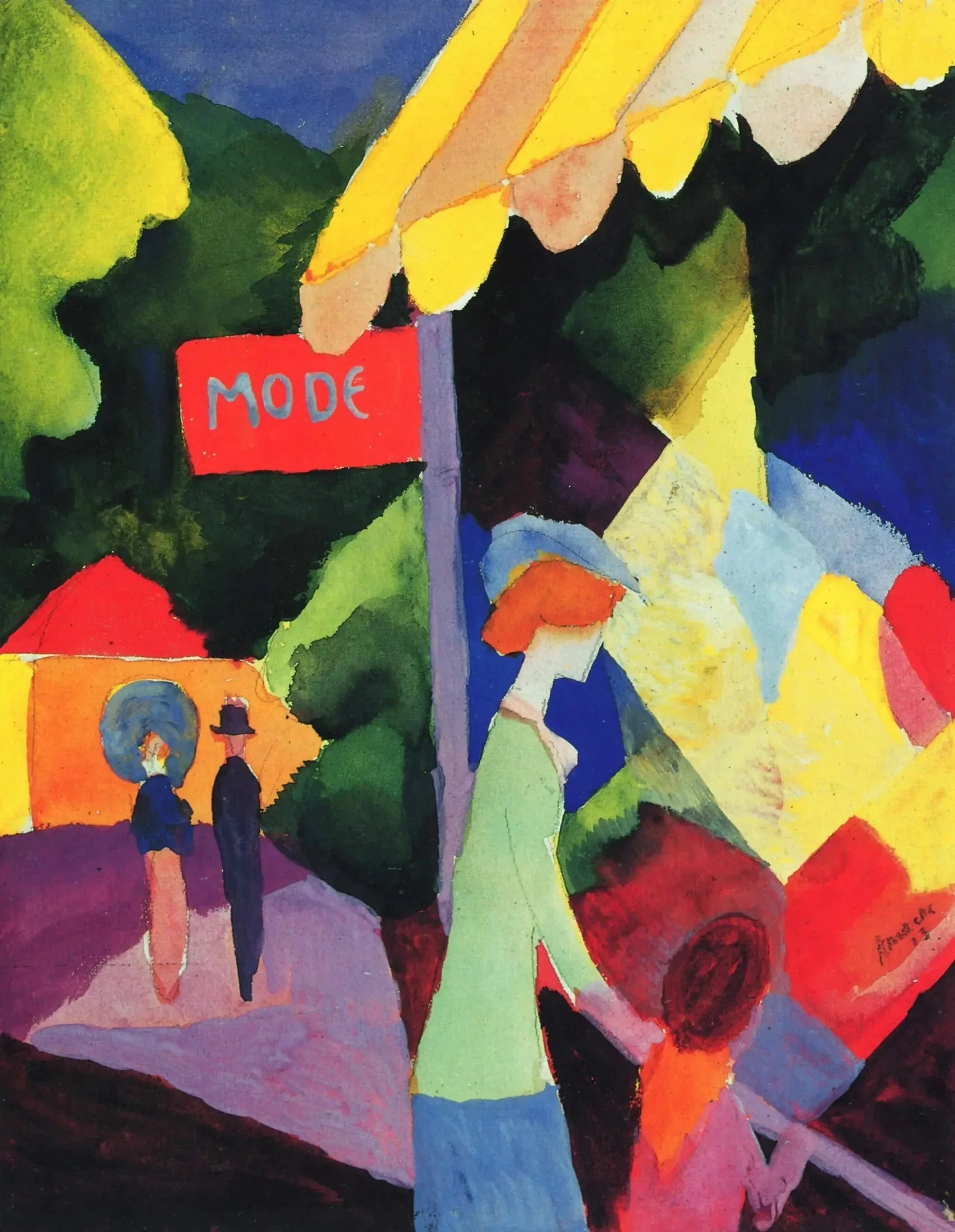 Modeschaufenster - August Macke image 1 tableau peint à l’huile sur toile
