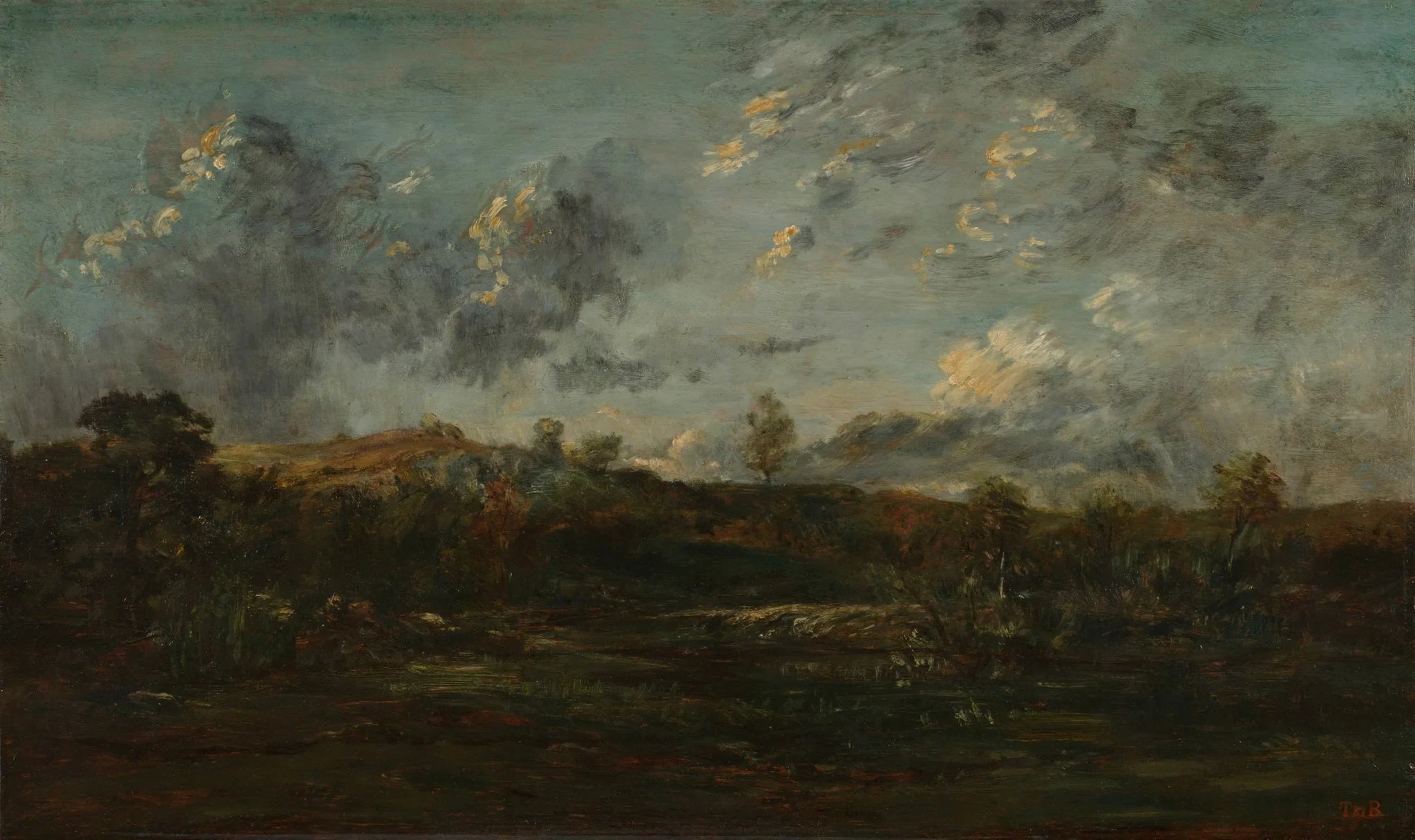 Moeras in Bourgondië - Théodore Rousseau image 1 reproduction artisanale de tableau