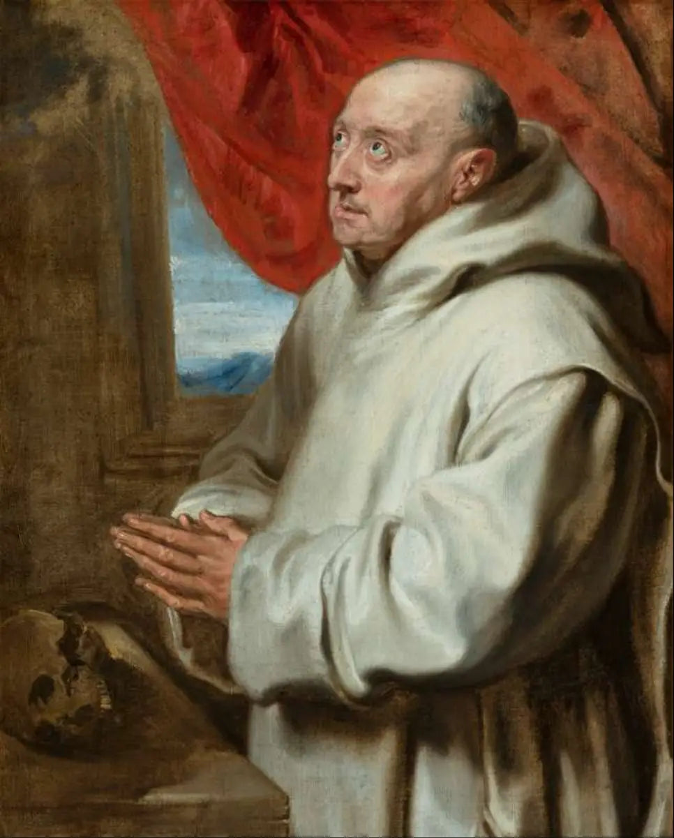 Moine en prière (Saint Bruno) - Antoine van Dyck image 1 copie peinte à la main à l’huile
