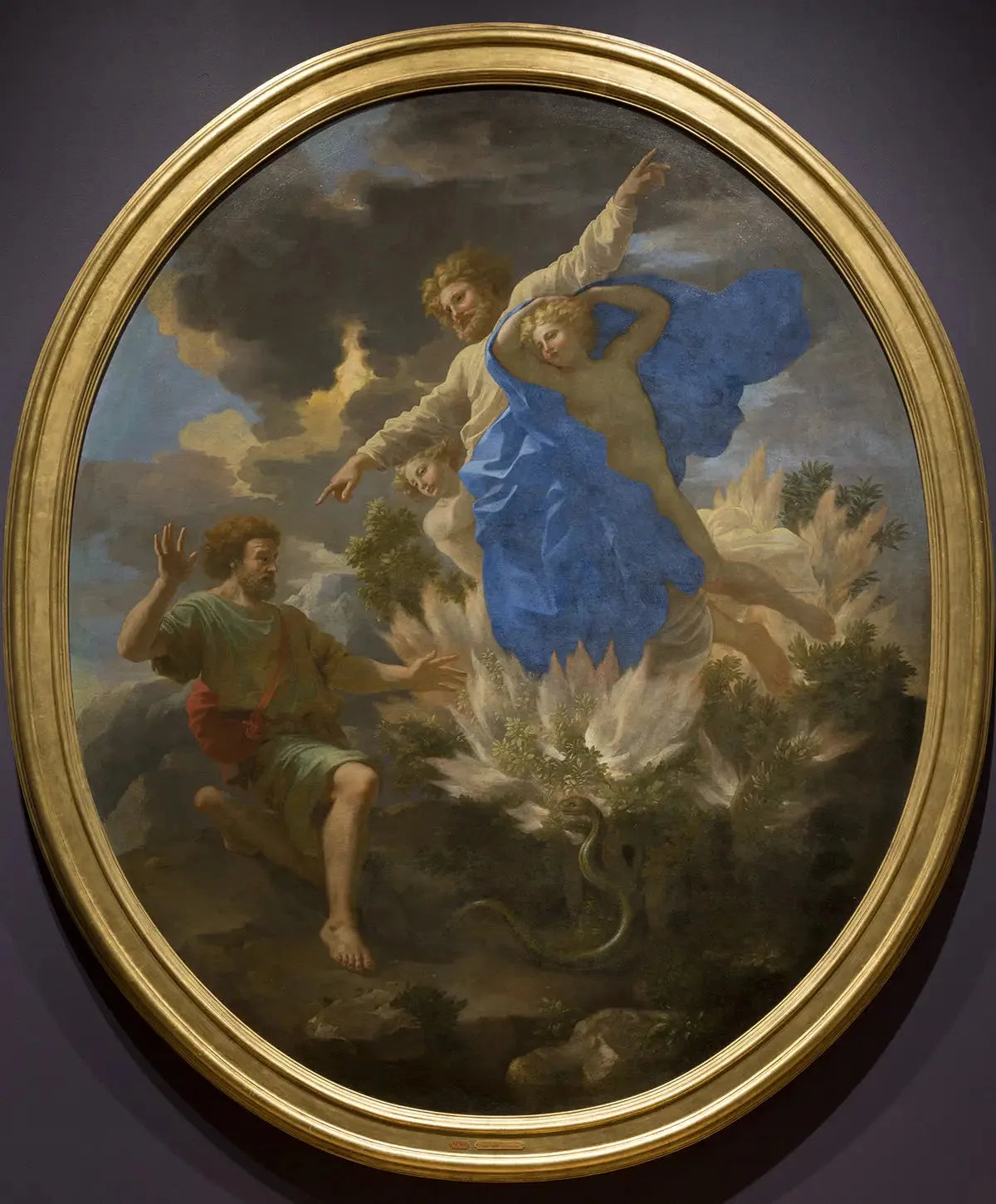 Moïse devant le buisson ardent - Nicolas Poussin image 1 reproduction de peinture à l’huile
