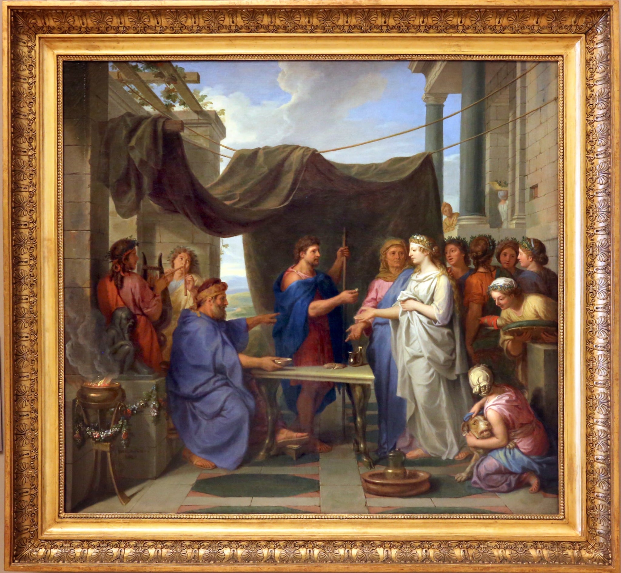 Moïse épouse Séphora, fille de Jethro - Charles Le Brun image 1 copie de tableau peinte à la main