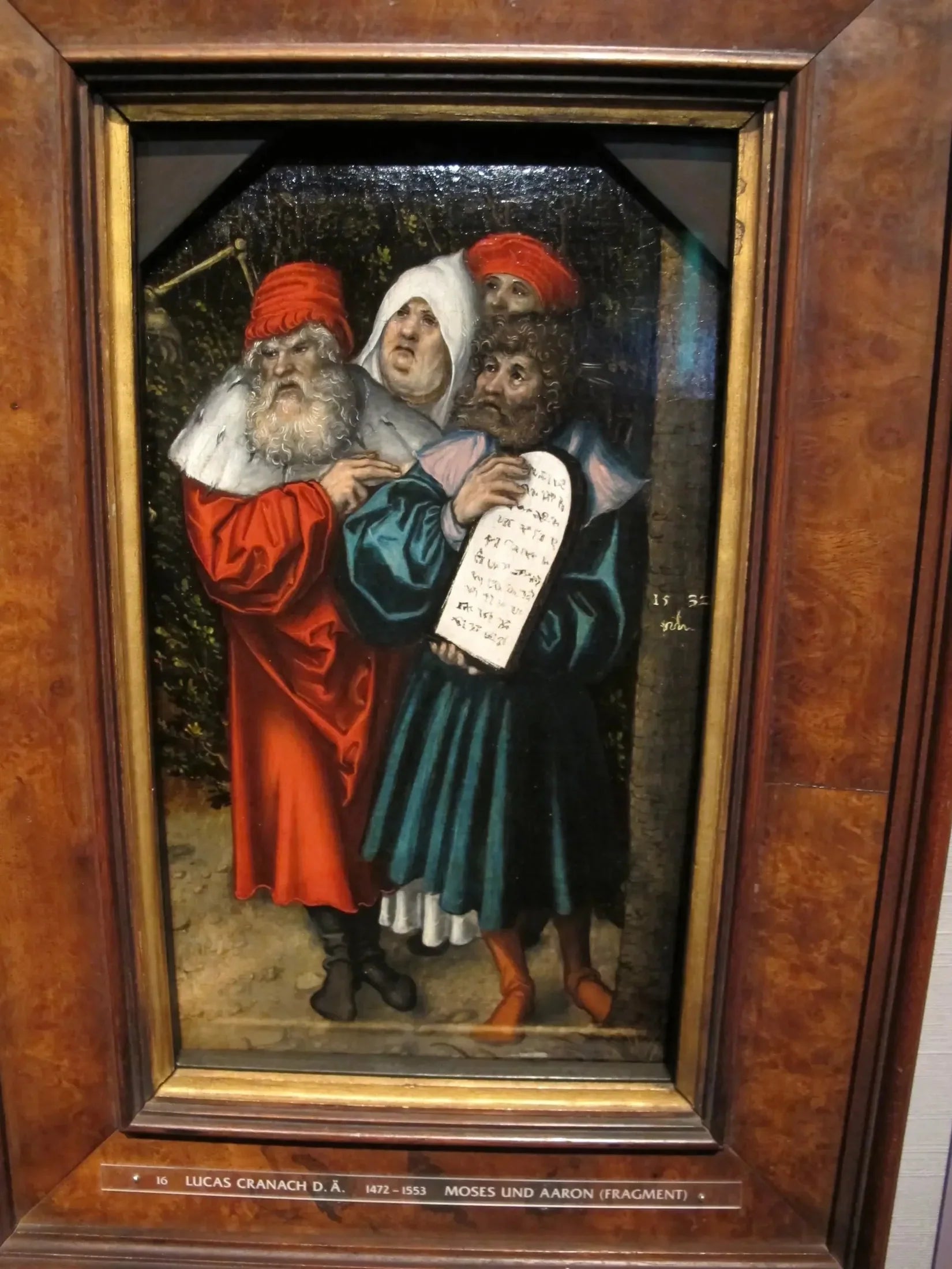 Moïse et Aaron et deux prophètes - Lucas Cranach the Elder image 1 reproduction de peinture à l’huile