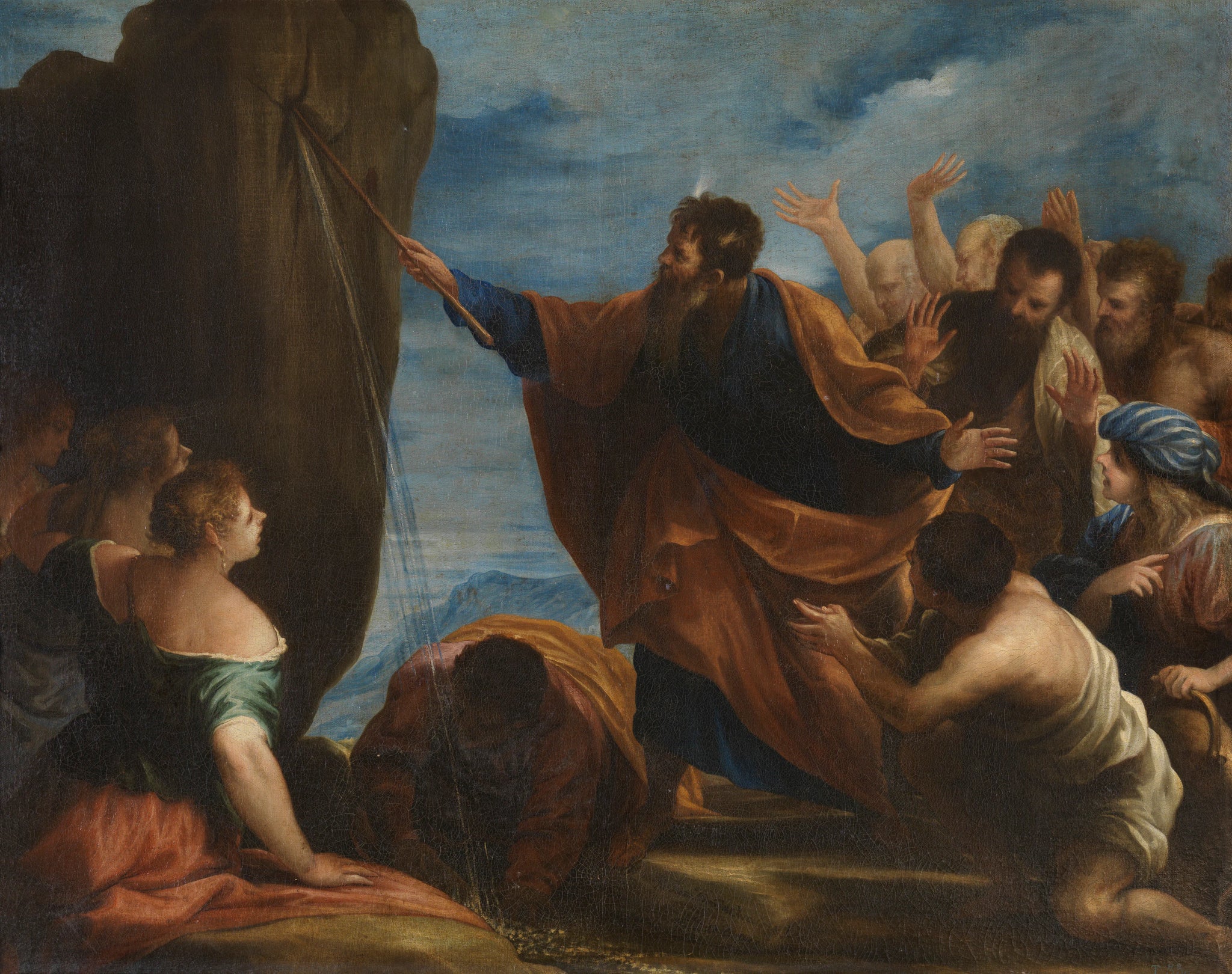 Moïse et l'eau du rocher - Juan Antonio de Frías y Escalante