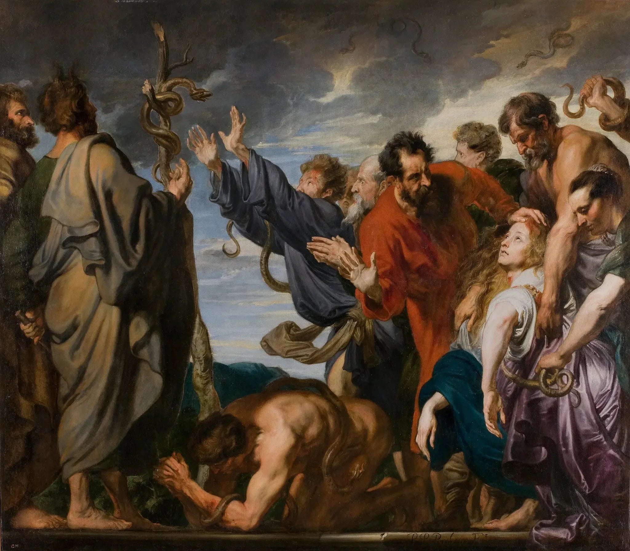 Moïse et le Serpent d'Aïrain - Antoine van Dyck image 1 reproduction de peinture à l’huile