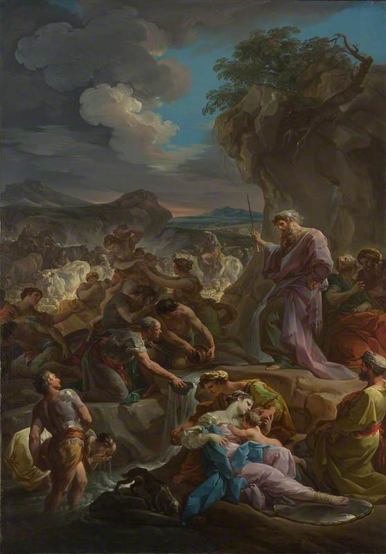 Moïse frappant le rocher - Corrado Giaquinto