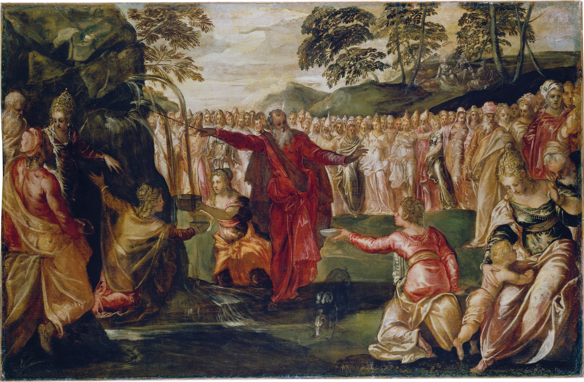 Moïse frappant le rocher - Jacopo Tintoretto image 1 reproduction d’œuvre d’art à l’huile