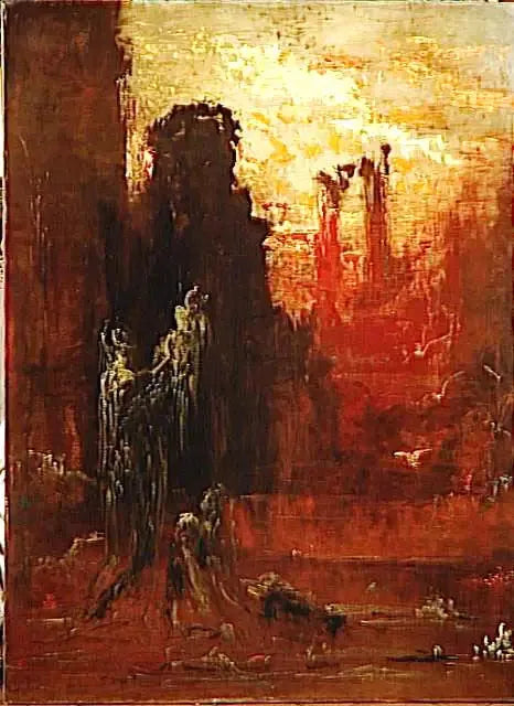 Moïse sauvé des eaux - Gustave Moreau image 1 copie de tableau peinte à la main