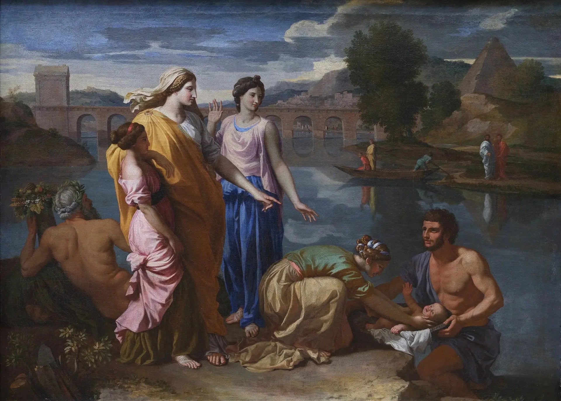 Moïse sauvé des eaux - Nicolas Poussin image 1 reproduction de peinture à l’huile