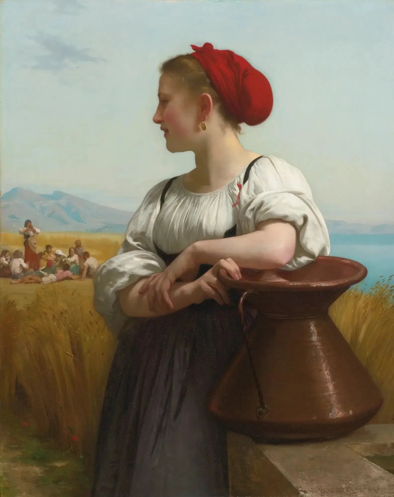 Moissonneuse - Bouguereau image 1 tableau peint à l’huile sur toile
