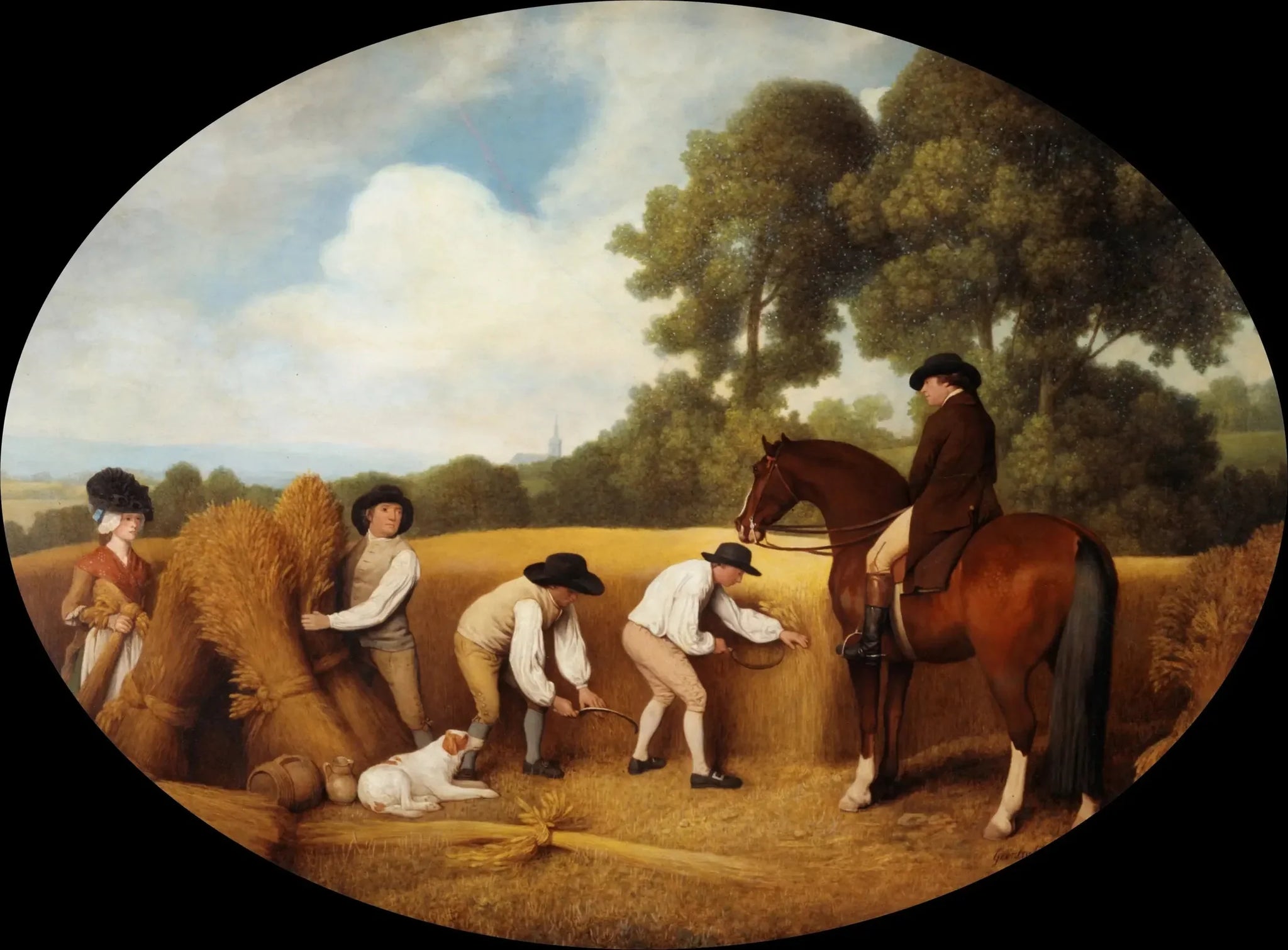 Moissonneuse - George Stubbs image 1 reproduction artisanale de tableau