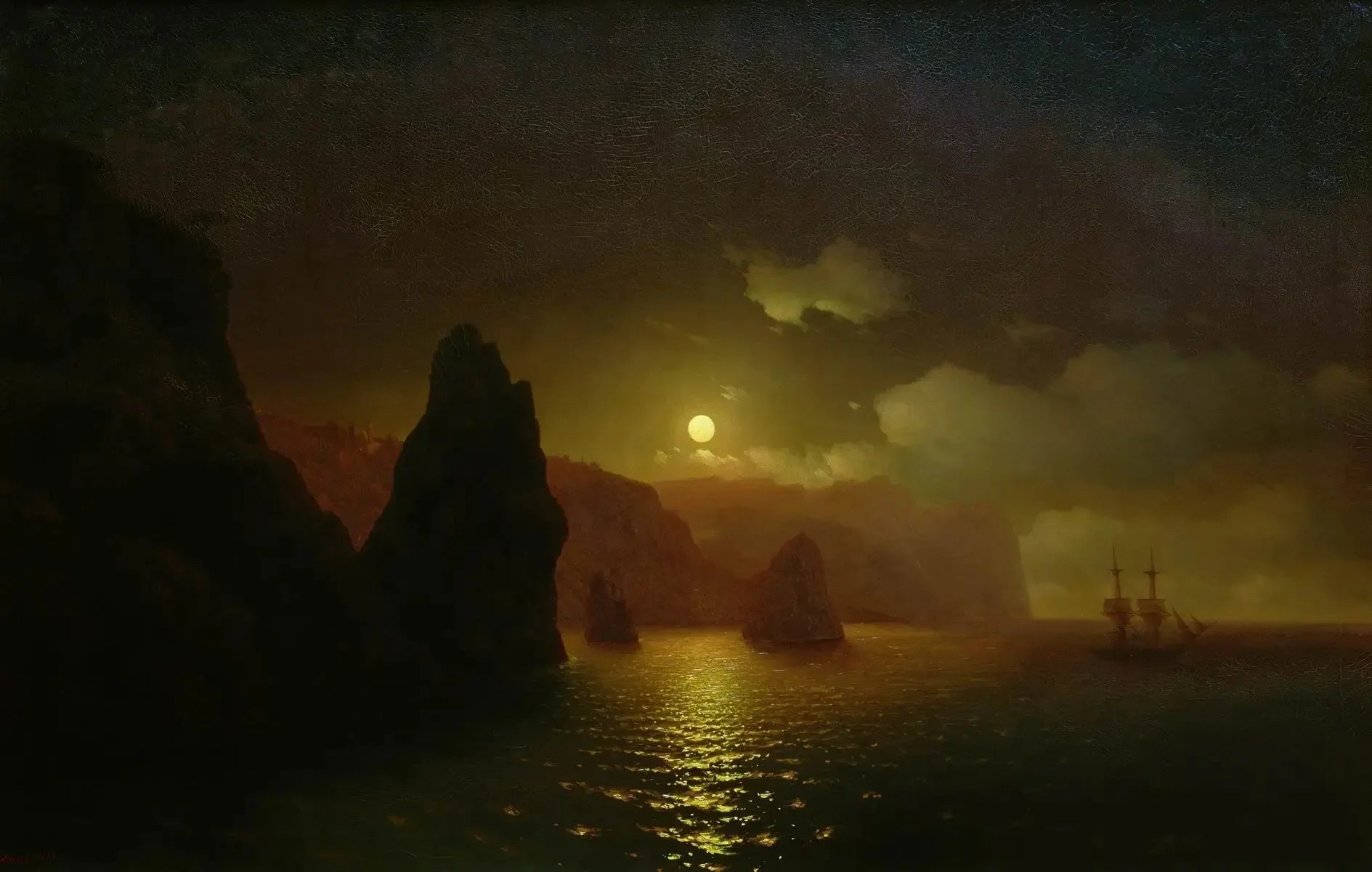 Monastère Saint-Georges. Cap Fiolent - Ivan Aïvazovski image 1 reproduction de peinture à l’huile