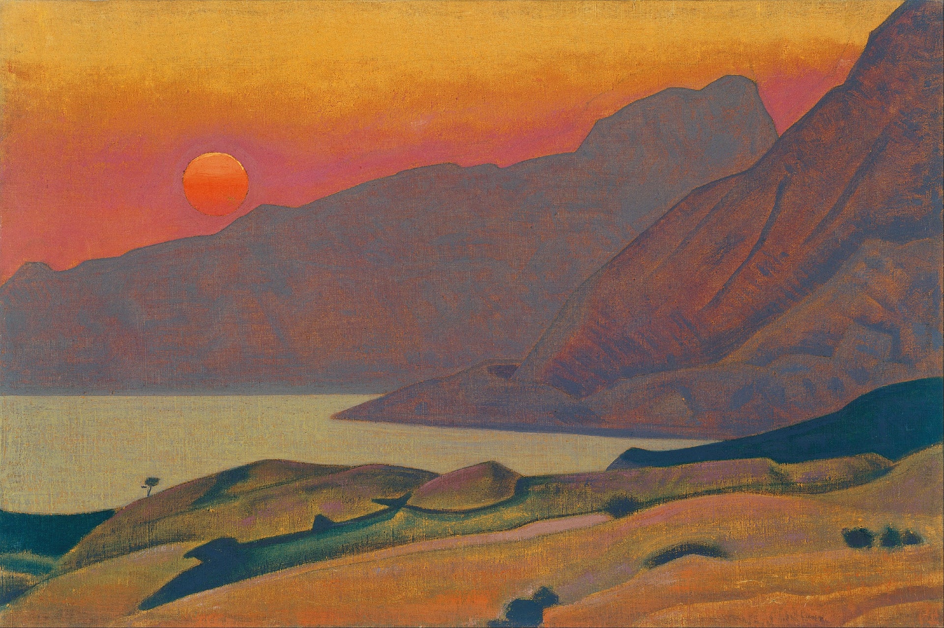 Monhegan, Maine - Nicolas Roerich image 1 copie de tableau peinte à la main
