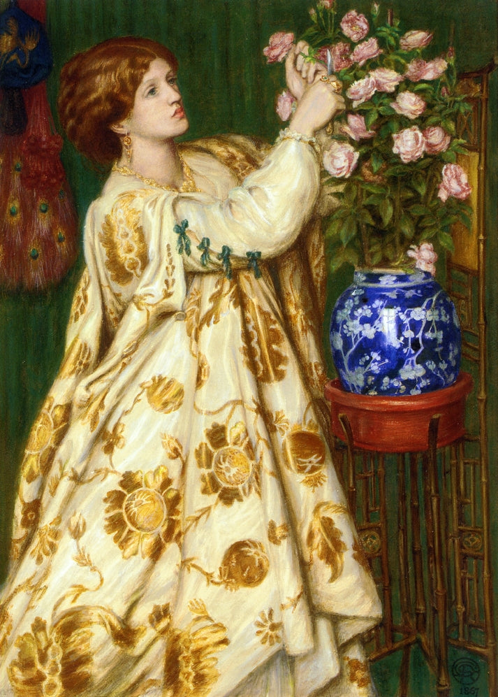 Monna Rosa - Dante Gabriel Rossetti image 1 copie peinte à la main à l’huile