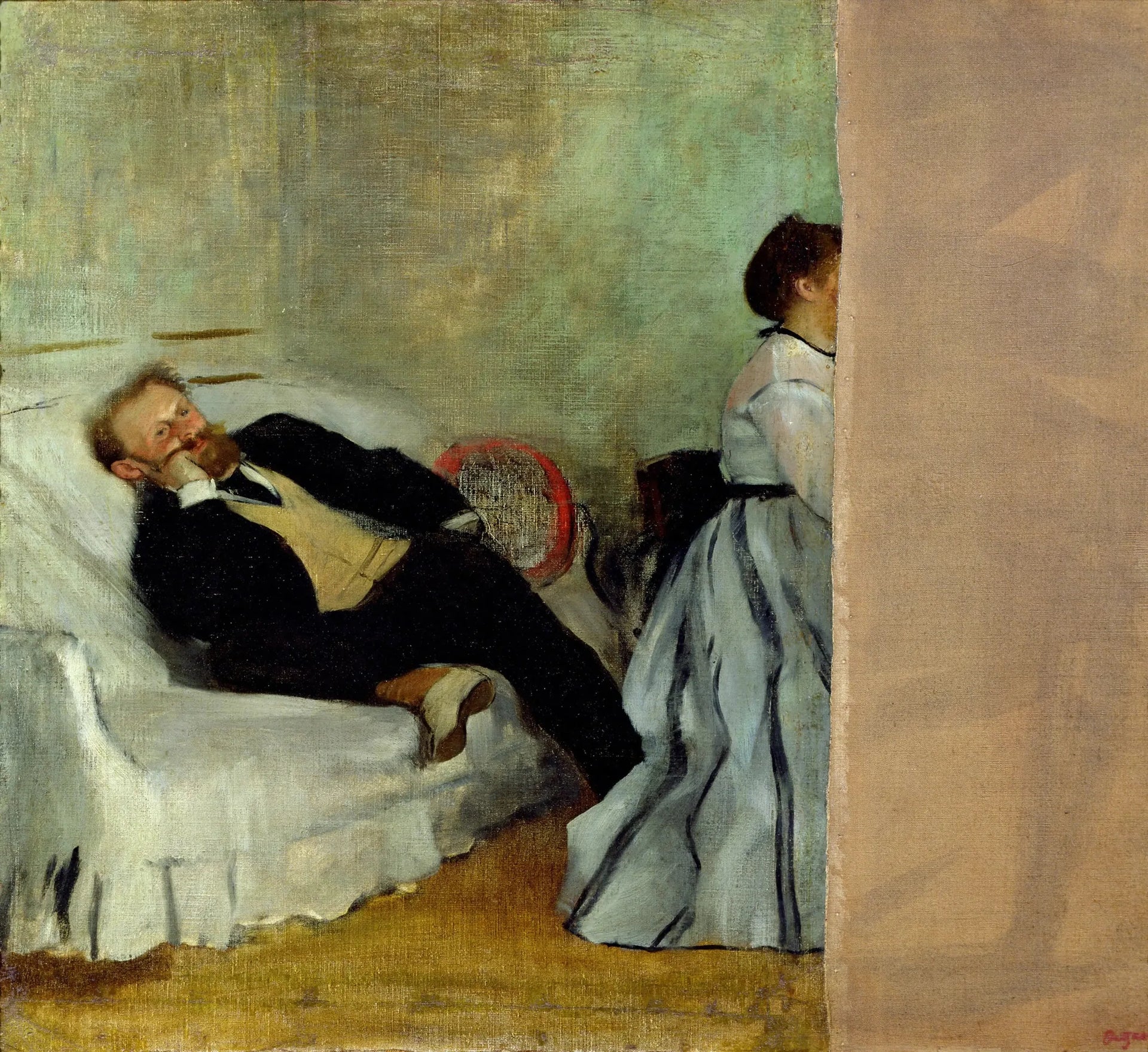 Monsieur et Madame Édouard Manet - Edgar Degas image 1 reproduction artisanale de tableau