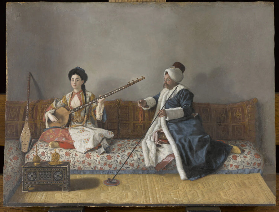 Monsieur Levett et Mademoiselle Hélène Glavani en costume turc - Jean-Étienne Liotard