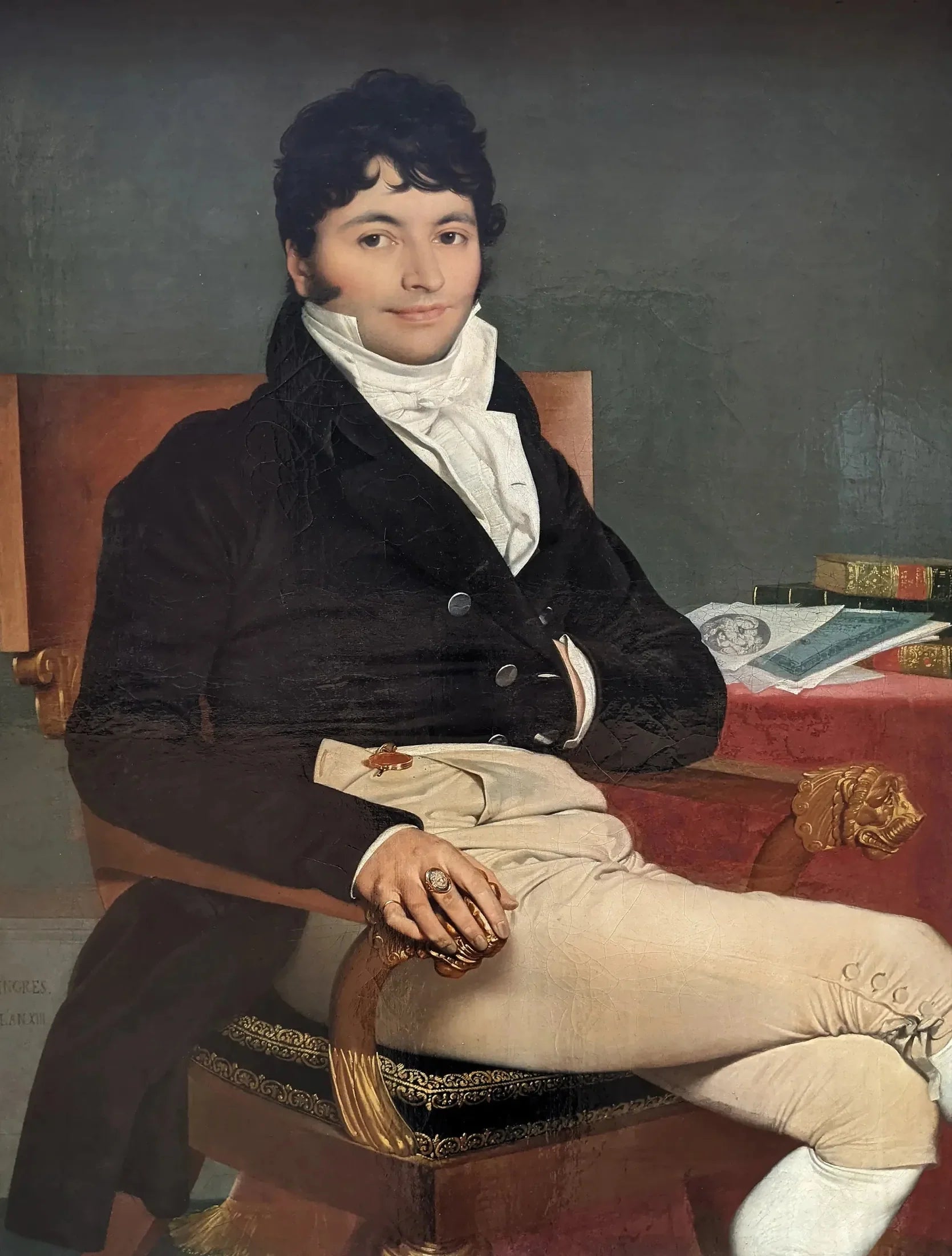 Monsieur Philibert Rivière - Jean-Auguste-Dominique Ingres image 1 reproduction d’œuvre d’art à l’huile