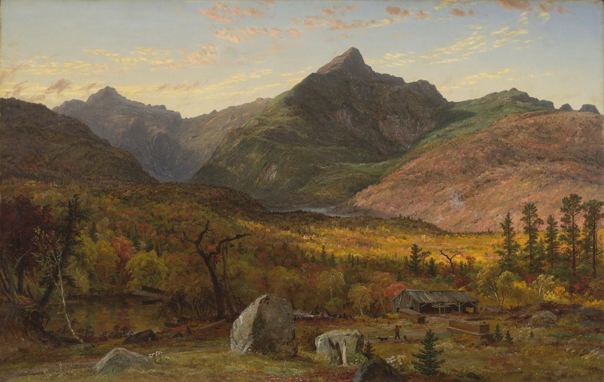 Mont Jefferson, Pinkham Notch, Montagnes Blanches - Jasper Francis Cropsey image 1 copie de tableau peinte à la main