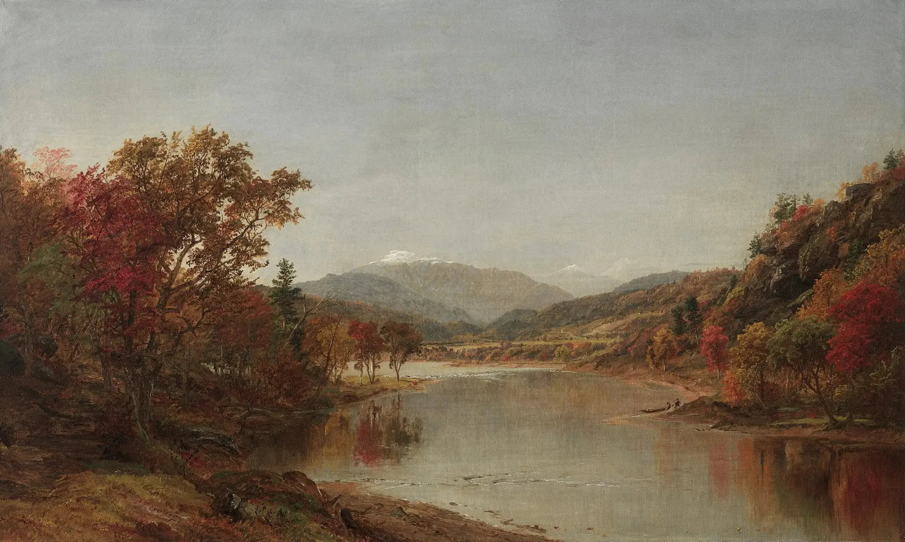 Mont Washington, New Hampshire - Jasper Francis Cropsey image 1 reproduction artisanale de tableau
