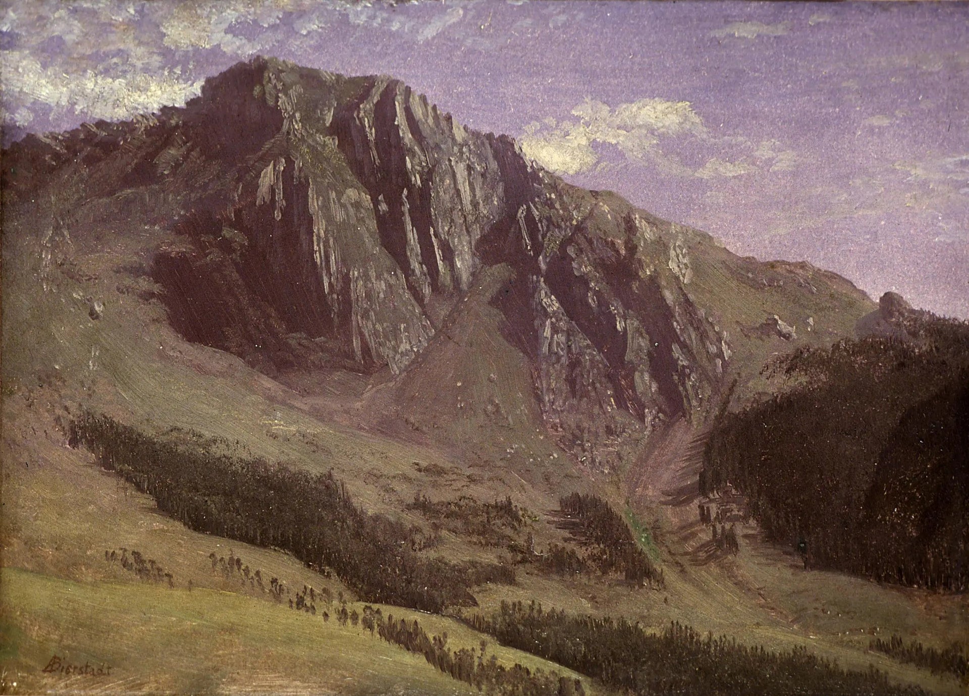 Montagnes - Albert Bierstadt image 1 reproduction d’œuvre d’art à l’huile