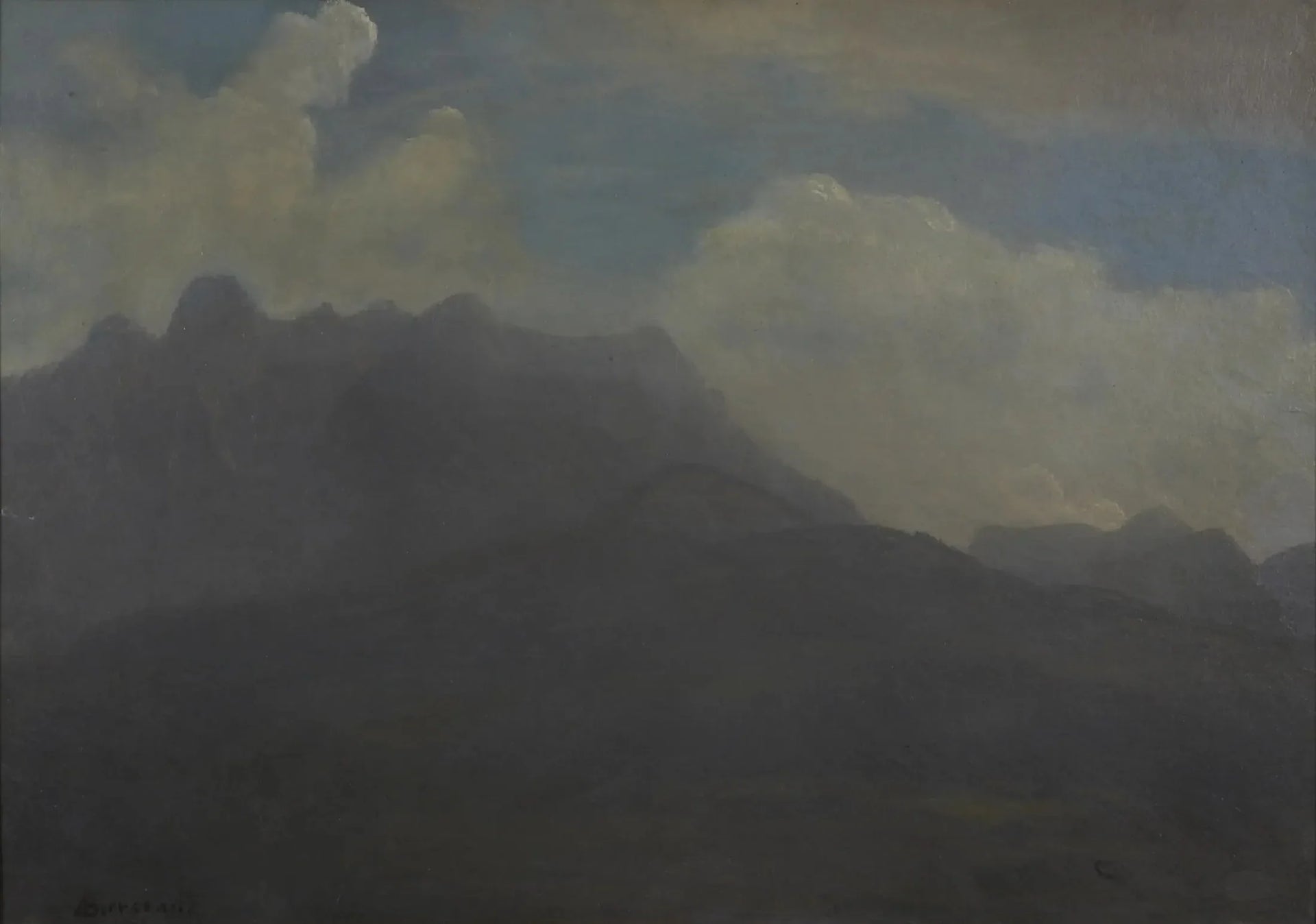 Montagnes et contreforts - Albert Bierstadt image 1 reproduction de peinture à l’huile