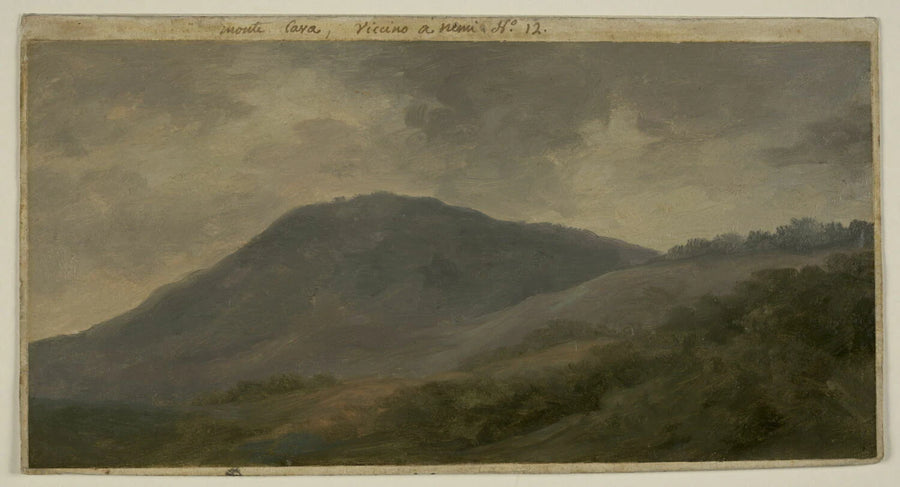 Le Monte Cavo, près de Nemi, dit aussi : Le Monte Cavo par temps de pluie - Pierre de Valenciennes