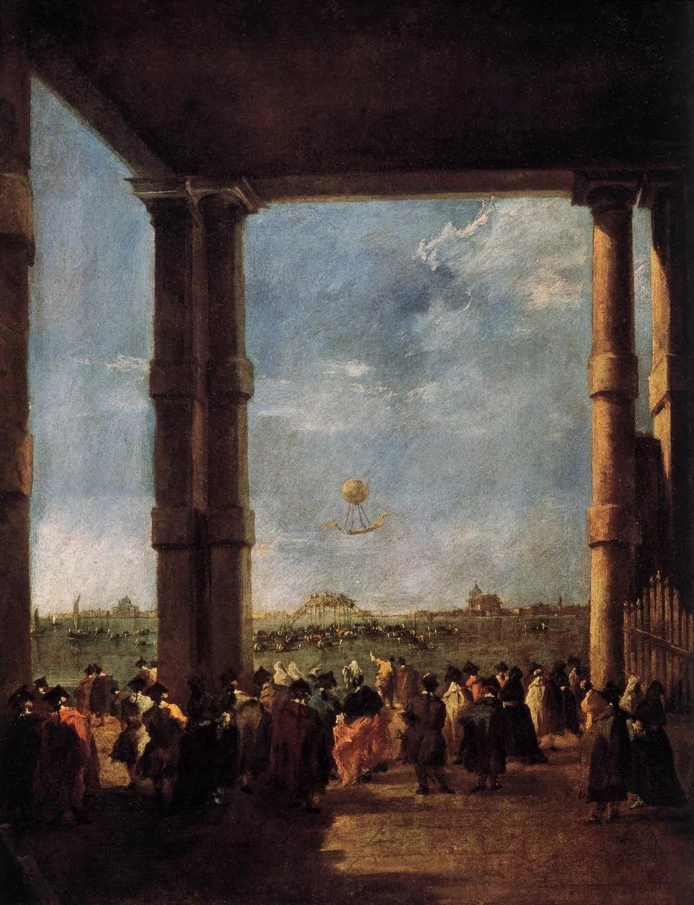 Montgolfière à Venise - Francesco Guardi image 1 copie de tableau peinte à la main