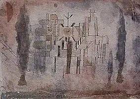 Monument dans un cimetière - Paul Klee image 1 copie de tableau peinte à la main