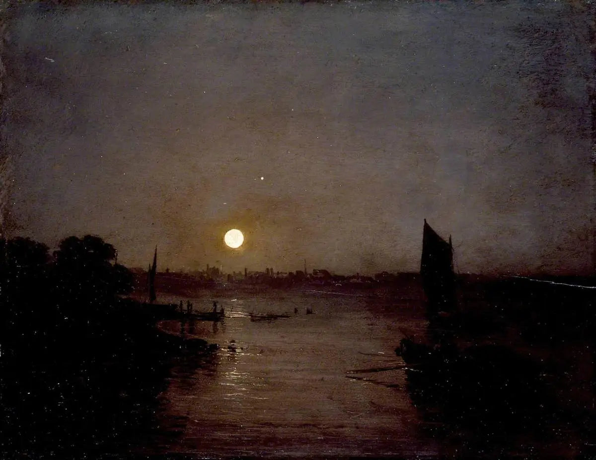 Moonlight, a Study at Millbank - J. M. W. Turner image 1 tableau peint à l’huile sur toile