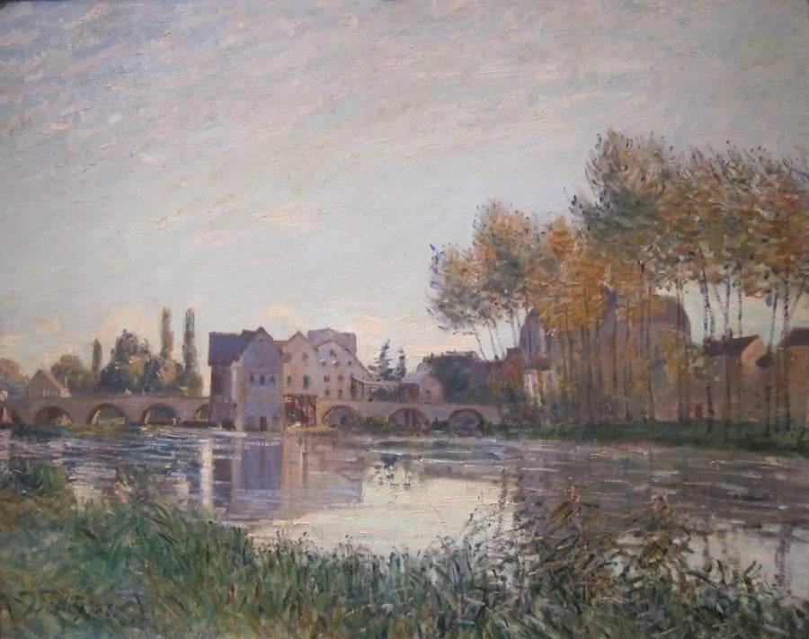 Moret au coucher du soleil - Alfred Sisley