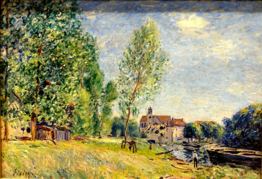 Moret, le chantier naval à Matrat - Alfred Sisley