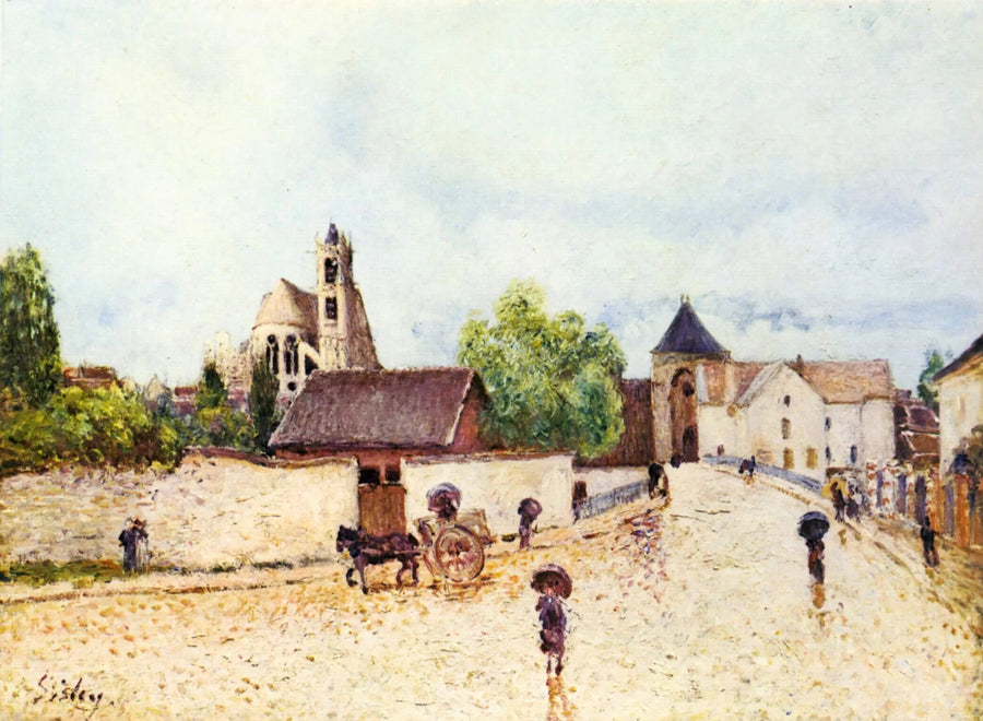 Moret-sur-Loing sous la pluie - Alfred Sisley