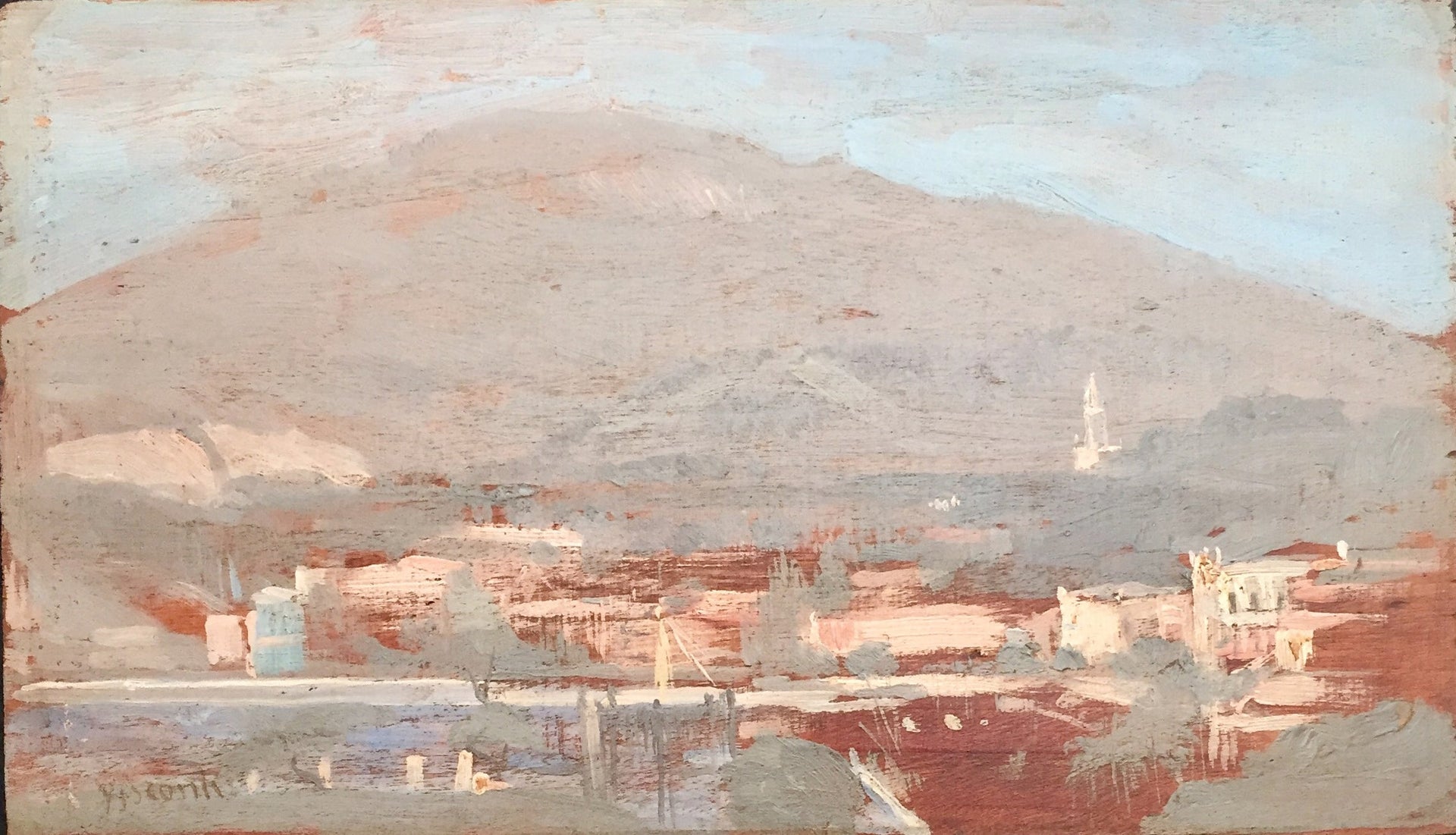 Morro com casario - Eliseu Visconti image 1 reproduction de peinture à l’huile