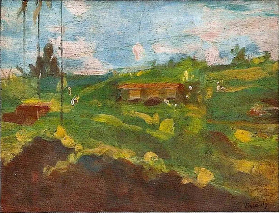 Morro de Santo Antônio - Eliseu Visconti image 1 tableau peint à l’huile sur toile