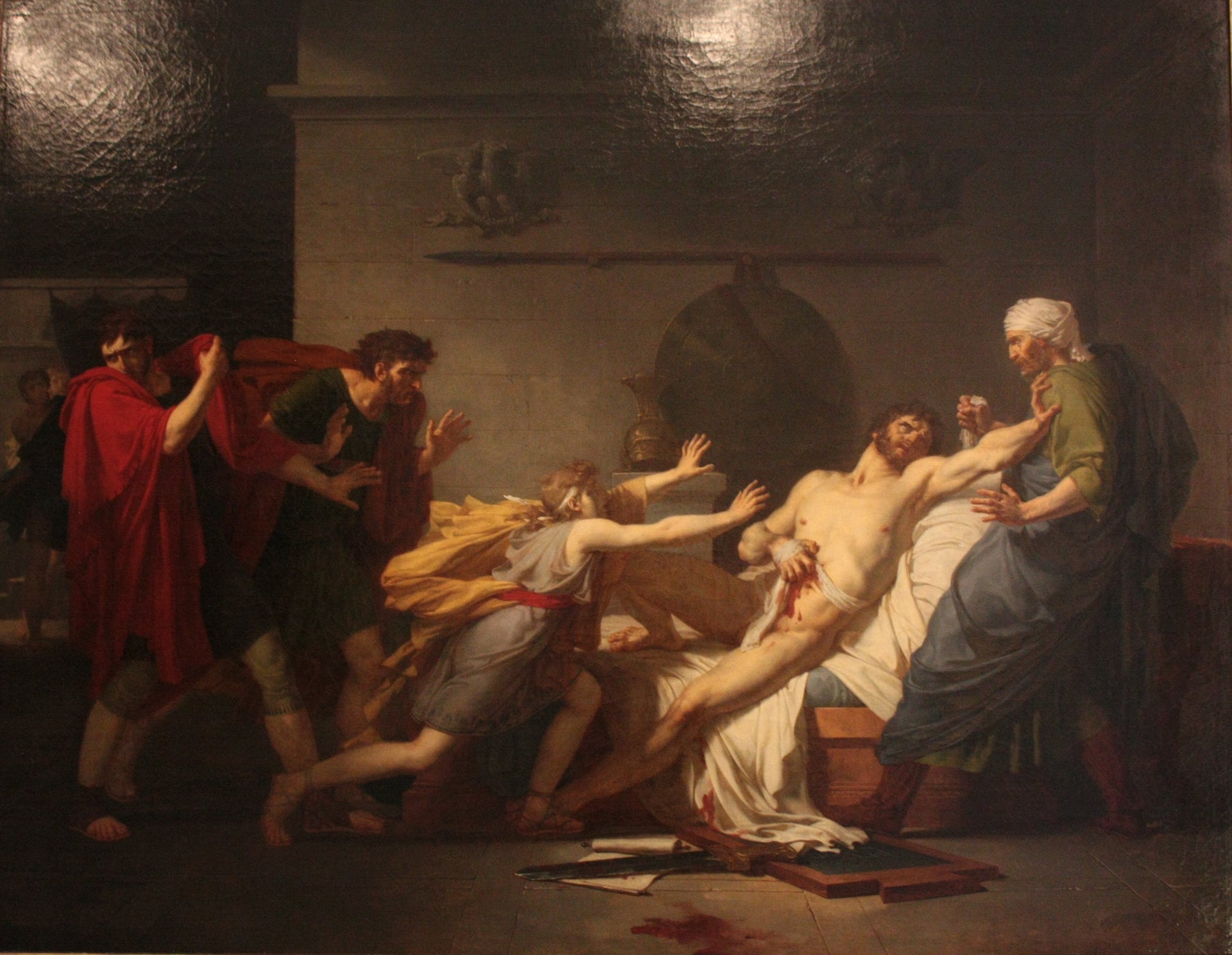 Mort de Caton d'Utique - Pierre-Narcisse Guérin image 1 reproduction artisanale de tableau
