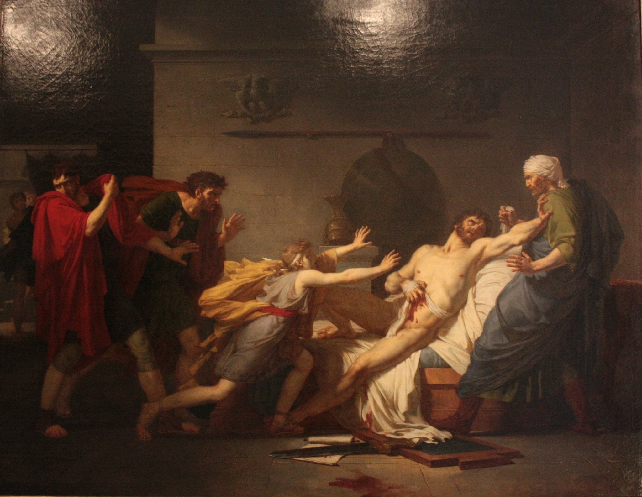 Mort de Caton d'Utique - Pierre-Narcisse Guérin image 1 reproduction artisanale de tableau