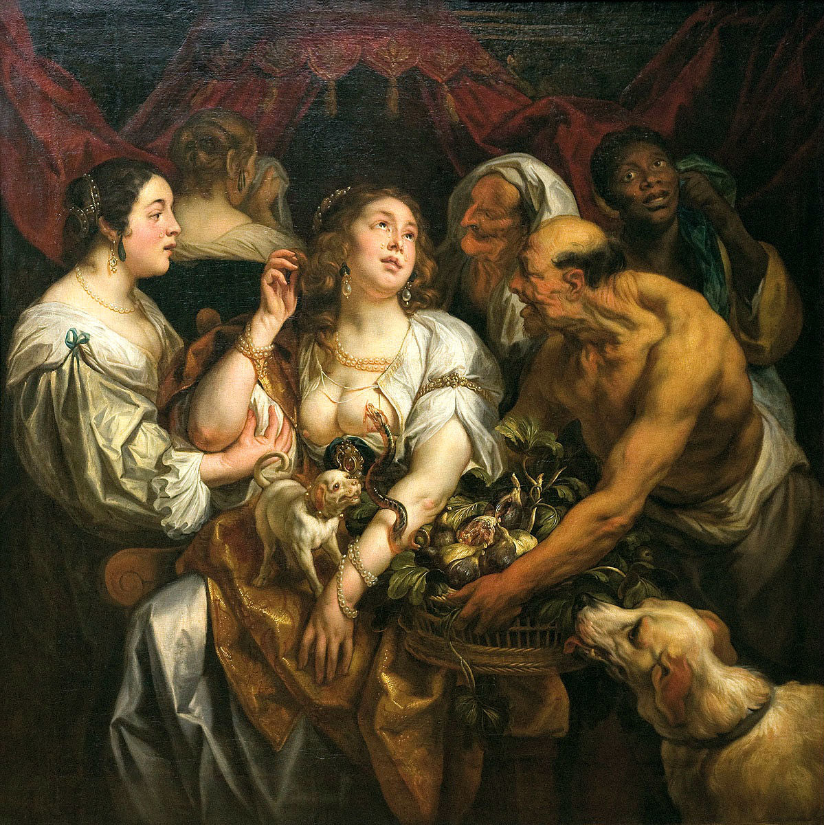 Mort de Cléopâtre - Jacob Jordaens image 1 copie peinte à la main à l’huile